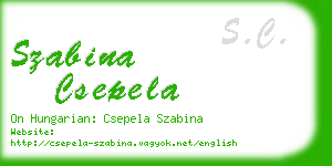 szabina csepela business card